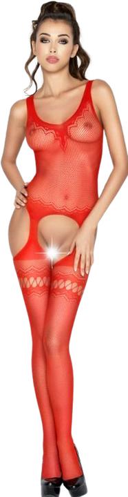 Actual product image Passion Woman Bs038 Bodystocking Red One Size (One size)