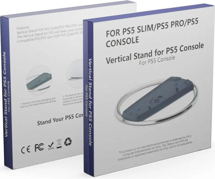 Produktbild A1 Vertikaler Standfuss für Playstation 5 (PS5, PS5 Slim & PS5 Pro) - Gaming-Zubehör (PS5, PS5 Digital Edition)