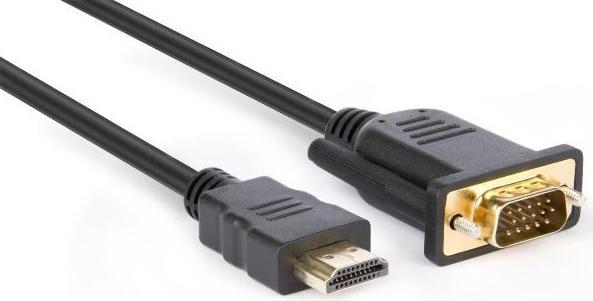 Productafbeelding Hamlet XVCHDM-VGA180 Videokabel en -adapter 1,8 m HDMI Type A (Standaard) VGA (D-Sub) Zwart (1.80 m)