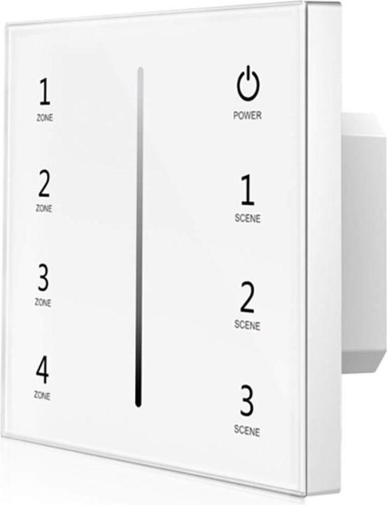 Image du produit Isoled Sys-Pro 4 zones Commande radio tactile encastrable 4x0-10V Output,blanc, 85-265V