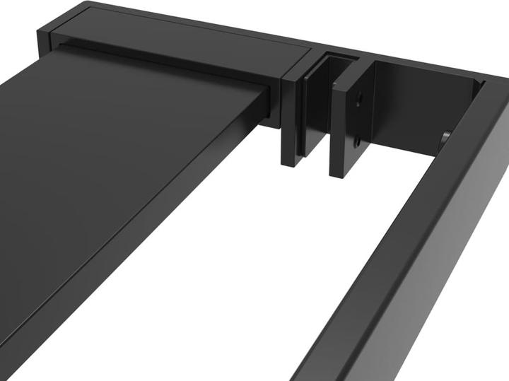 Immagine prodotto VidaXL Duschwand mit Ablage für Walk-In-Dusche Schwarz 100x195 cm ESG (100 cm, 100 cm, 195 cm)