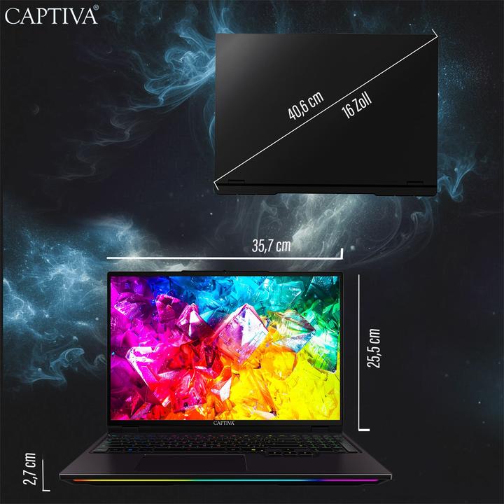 Produktbild Captiva Highend Gaming (16", AMD Ryzen 9 9955HX, 16 GB, 500 GB, DE)