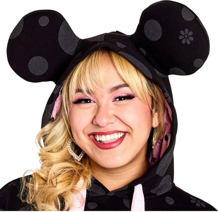 Actual product image Loungefly Disney by Kapuzenpullover Unisex Minnie Rocks the Dots Florals Grösse M (M)