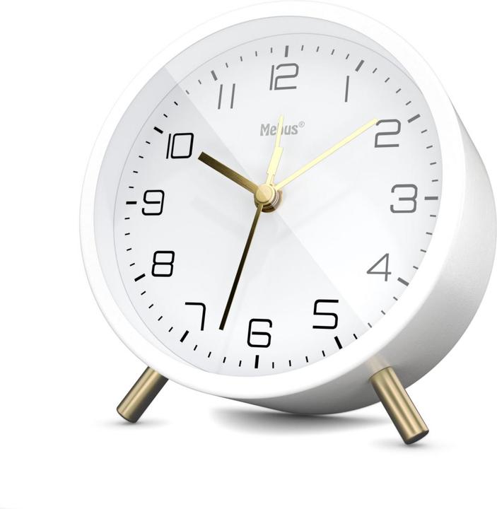 Mebus 56973 White Quartz alarm clock