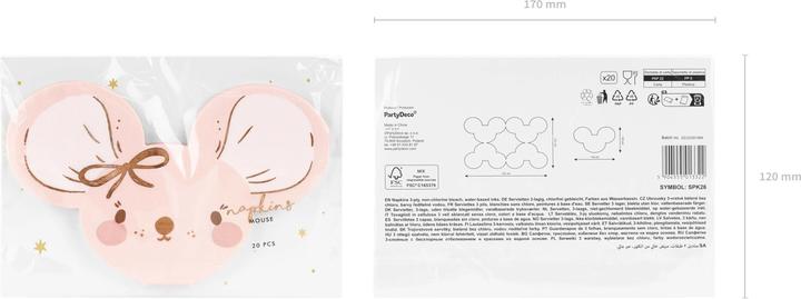 Image du produit Partydeco Serviettes (20 pcs, 26 x 31 cm)