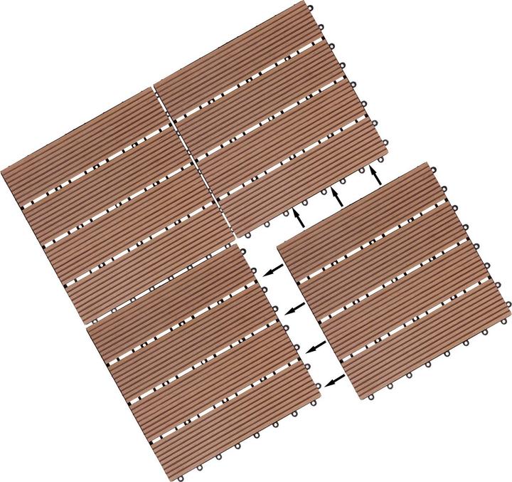 Produktbild Casaria WPC Fliesen (44 x, 30 x 30 cm)