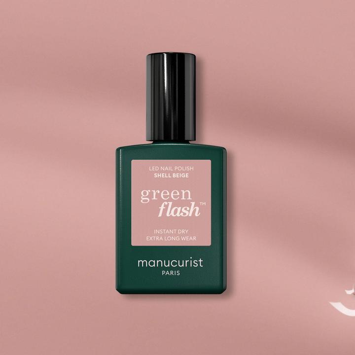 Produktbild Manucurist Green Flash Nagellack Shell Beige (Beige Rosa Shell, UV-Gel Lack)