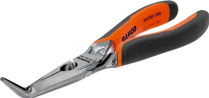 Produktbild Bahco ERGO Flachrundzangen mit Öffnungsfeder, Zwei-Komponenten-Griffen und um 45° abgewinkelter Spitze (200 mm)