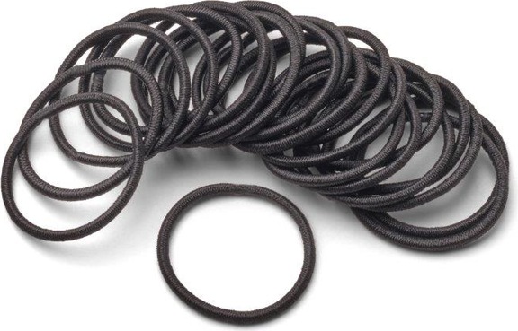 Trisa Elastici per capelli sottili 30 mm neri 24 pezzi. (Elastico per capelli)