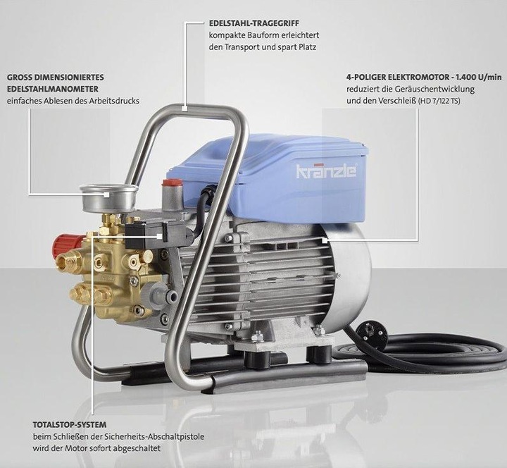 Produktbild Kränzle Hochdruckreiniger HD 10/122 TS (Netzbetrieb)