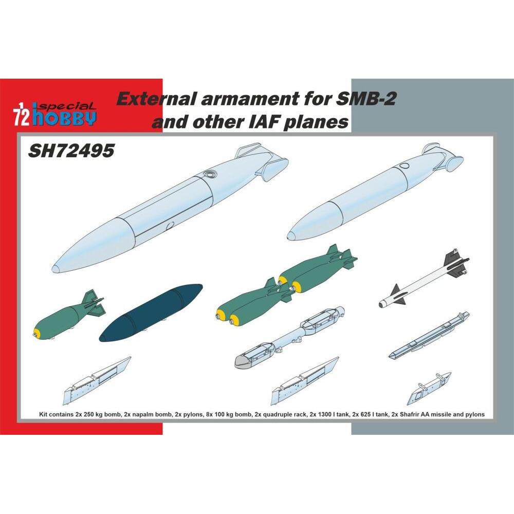 Special Hobby External armament for SMB-2 and other IAF planes 1/72