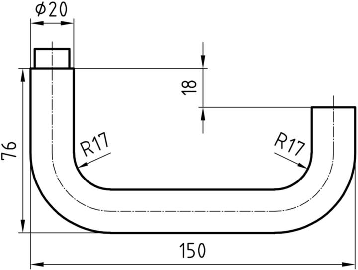 Actual product image Glutz Lever handle 5065 Rena (Door handle)