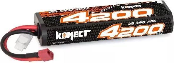 Konect Batteria RC LiPo 4200 mAh 7,4 V 40C a stick (7.40 V, 4200 mAh)