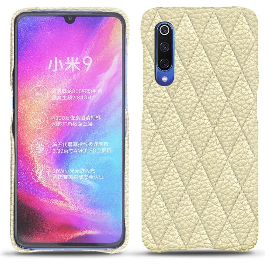 Noreve Lederschutzhülle (Xiaomi Mi 9), Smartphone Hülle, Weiss