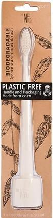 Actual product image The Natural Family Co. Biodegradable toothbrush and stand, soft, ivory desert (Soft, 1 x)