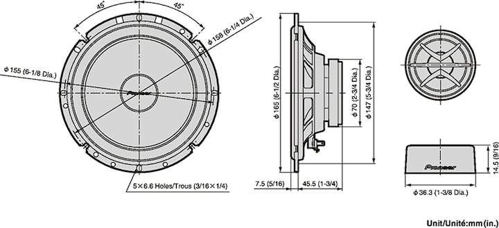 Image du produit Pioneer Ts-170ci (170 W, 17 cm)