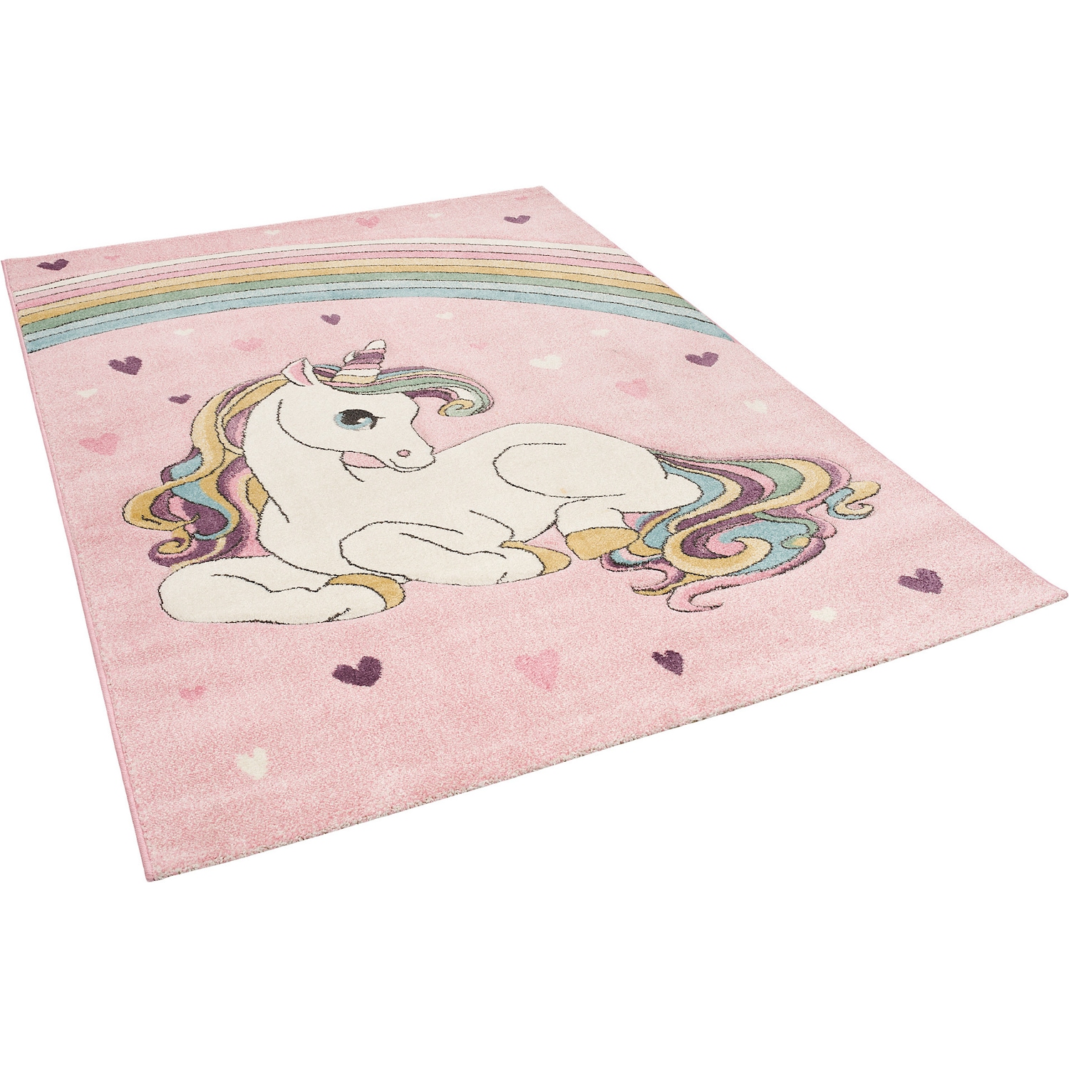 Pergamon, Kinderteppich, Kinder Teppich Maui Kids Einhorn Pastell (140 x 200 cm)