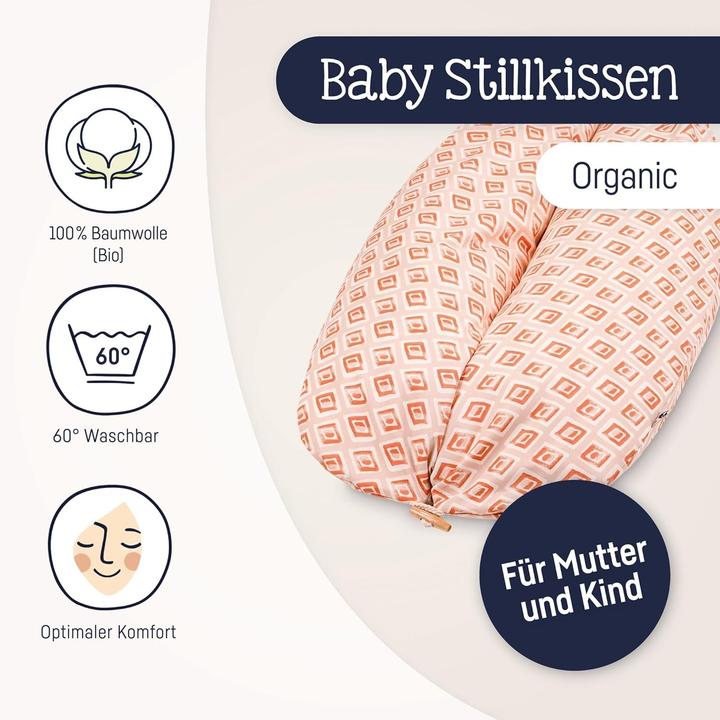 Immagine prodotto Julius Zöllner Cuscino per allattamento Nappi con bottone Biologico (190 cm)