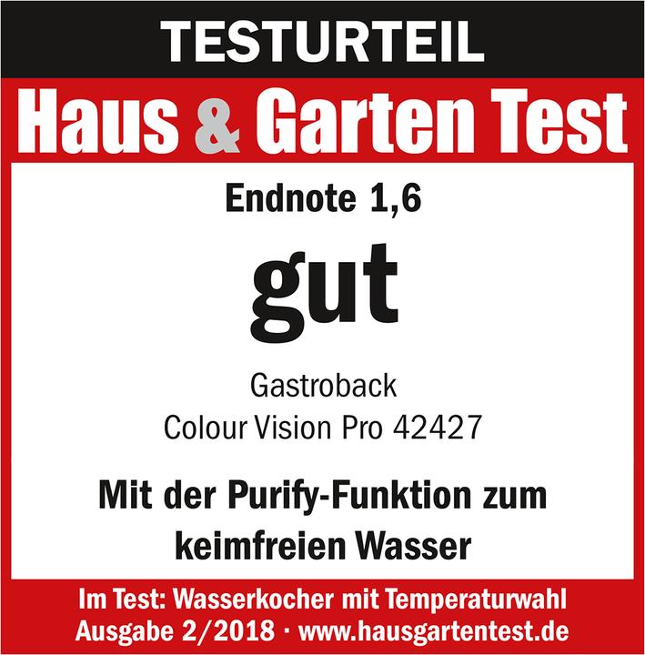 Actual product image Gastroback Colour Vision Pro (1.50 l, EU plug)