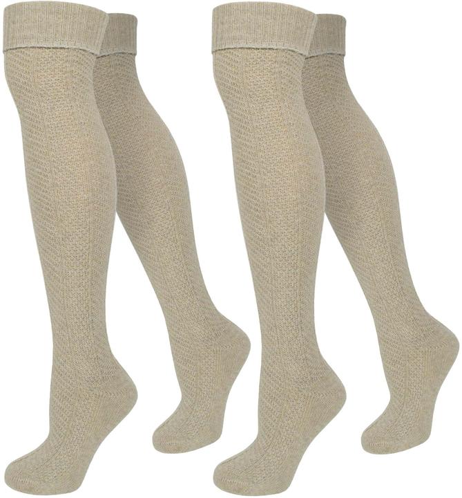 Produktbild Normani 2 Paar Overknees mit Wolle und Zopfmuster (2er Pack, 35 - 38)