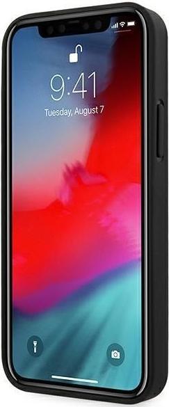 Immagine prodotto Mercedes AMG AMHCP12SGSEBK Custodia rigida per iPhone 12 mini da 5,4" in pelle nera con linee in rilievo (Apple iPhone 12 mini)