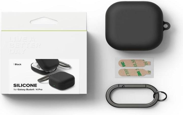 Produktbild Ringke - Silicone - Xiaomi Redmi Buds 4 Pro - Black (Ladecase Hülle)