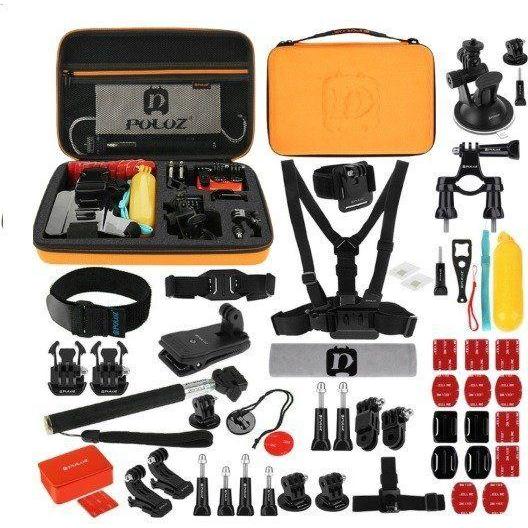 Puluz 53 in 1 Accessories Ultimate Combo Kits for sports cameras PKT26 (DJI Osmo Action), Action Cam Zubehör