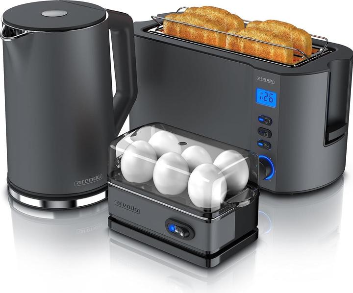 Actual product image Arendo Frühstück Set - Wasserkocher, Toaster, Eierkocher