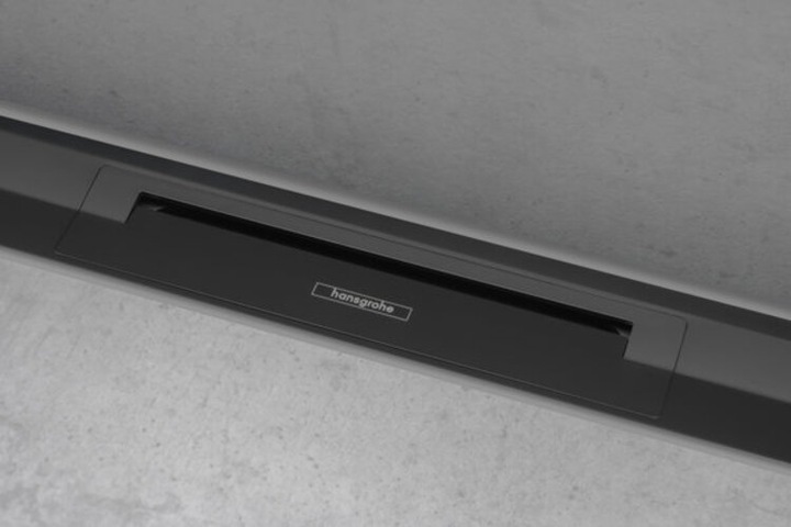 Actual product image hansgrohe HG shower channel RainDrain Flex can be shortened, wall mounting 900mm matt black (900 mm)