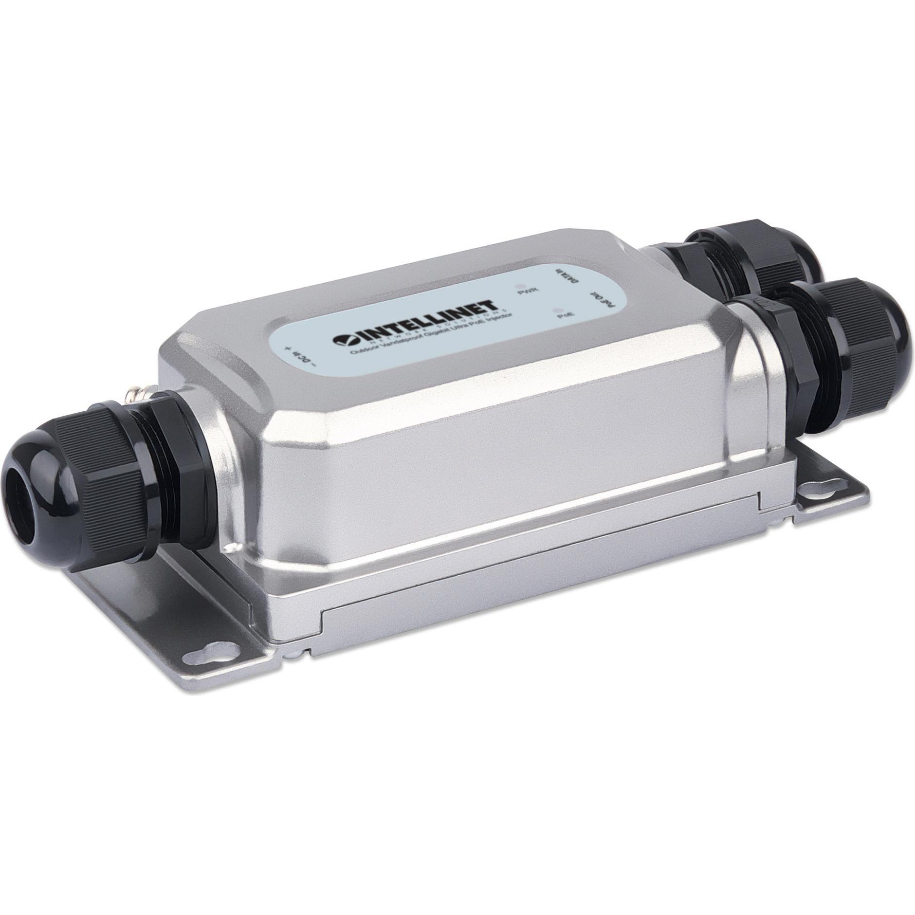 Intellinet Outdoor Gigabit Ultra PoE-Injektor mit Vandalismusschutz (802.3bt (PoE++), 802.3at (PoE+), 802.3af (PoE), 60 ...