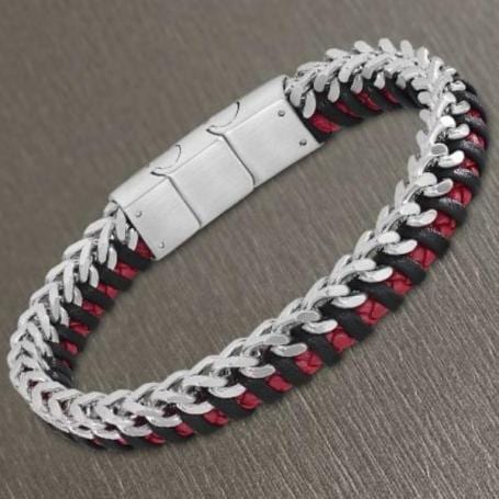 Immagine prodotto Lotus Stile - Bracciale di lusso da uomo bicolore in acciaio e pelle Uomo Basic LS2099-2 / 4 (Cuoio, Acciaio inossidabile)