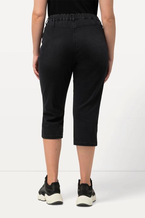 Produktbild Ulla Popken Capri-Jeans Sienna, schmales Bein, Elastikbund, Stretch (60)