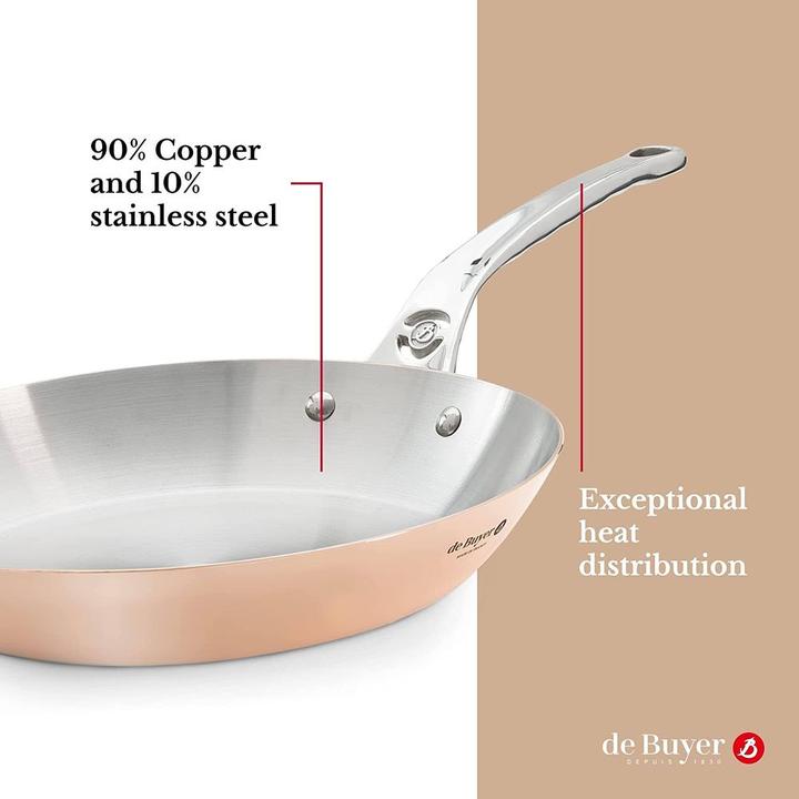 Actual product image de Buyer Prima Matera (28 cm, Frying pan, Copper, Stainless steel)