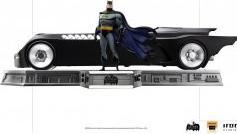 Actual product image Iron Studios BATMAN ANIMATED - Batman et Batmobile - Statuette ArtScale Deluxe 1/10