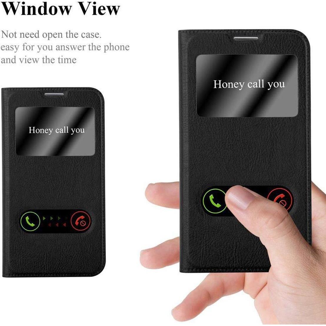 Thumbnail - Cadorabo Book mit View Doppelfenster Cover (Samsung Galaxy Note 3 Neo), Smartphone Hülle, Schwarz