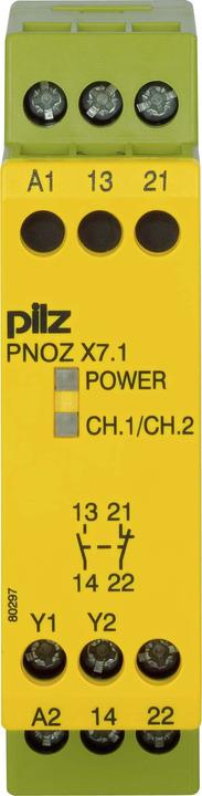 Produktbild Pilz 774051 PNOZ X7.1 24VAC/DC 1n/o 1n/c