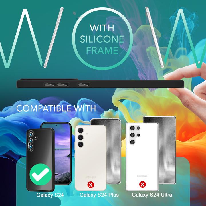 Immagine prodotto Nalia Copertura ibrida semitrasparente con cornice protettiva (Samsung Galaxy S24)