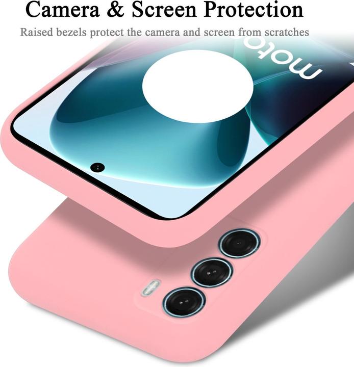 Actual product image Cadorabo TPU Liquid Silicone Case Cover for Motorola MOTO G200 5G (Motorola Moto G200 5G)