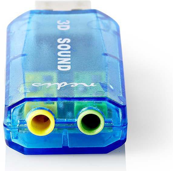 Image du produit Nedis Carte son 5.1 USB 2.0 Connexion microphone : 1x 3.5 mm Connexion casque : 3.5 mm mâle Noir (USB)