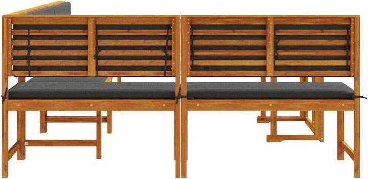 Produktbild vidaXL 4-teiliges Garten-Ess-Set mit Kissen aus massivem Akazienholz