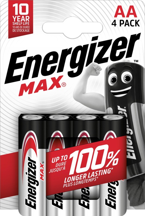 Energizer Max Alkaline (4 Stk., AA, 2700 mAh)