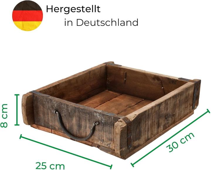 Produktbild Novaliv Holzkiste Vintage 30 x 25 x 8 cm Alte Ziegelform Holz Gross Allzweckkiste aus recyceltem Alth