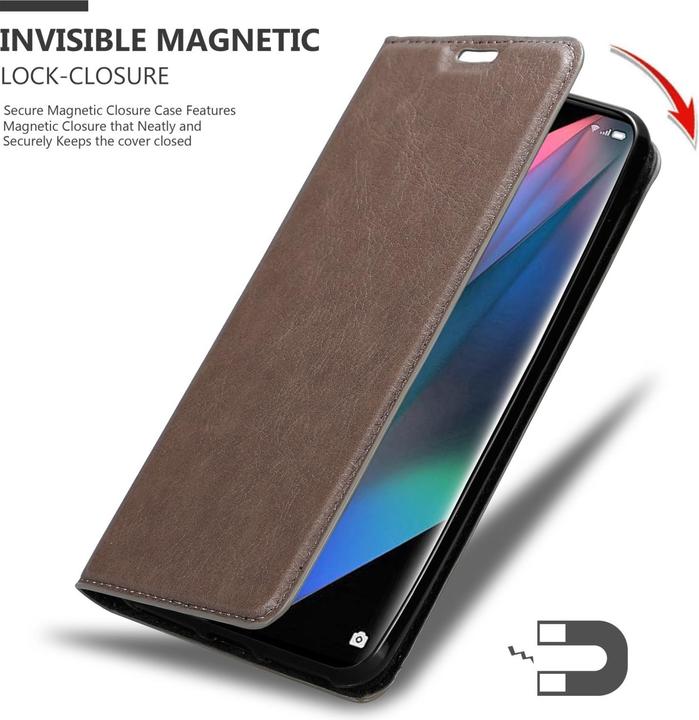 Produktbild Cadorabo Book Invis. Magnet Hülle (Oppo Find X3 Pro)