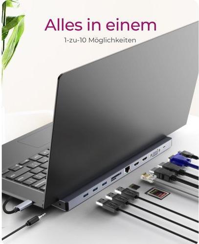 Produktbild Icy Box IB-DK2106a-CPD (USB-C, 6 Ports)