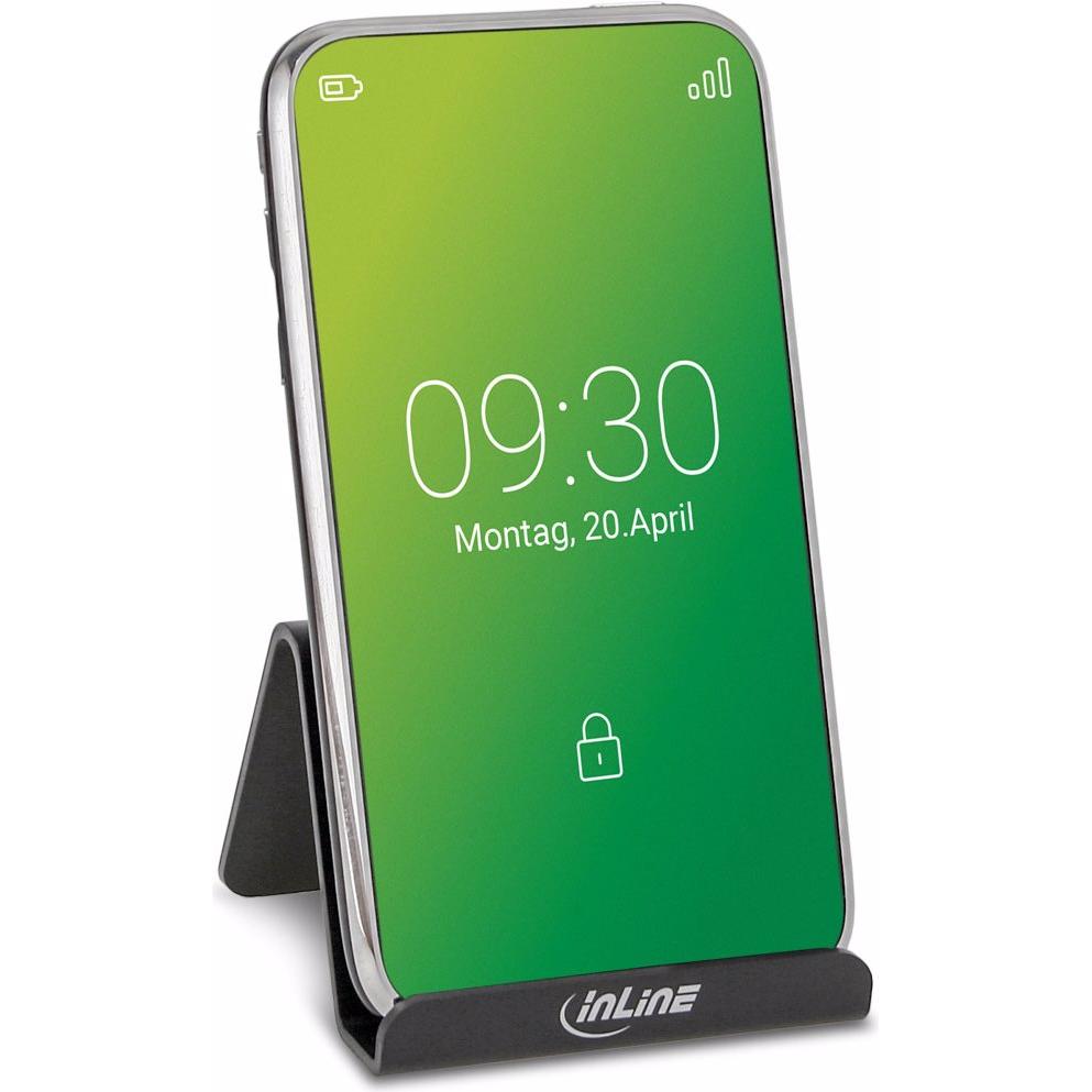 Thumbnail - InLine Smartphone und Handy Halterung für Schreibtisch / Regal, Smartphone Halterung, Schwarz