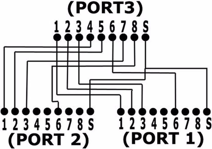 Actual product image InLine Cat.5e T-Adapter (Port-Doppler) (RJ45, RJ45 (2x))