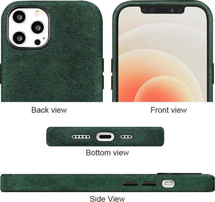 Immagine prodotto cyoo Custodia rigida in Alcantara - iPhone 11 Pro Max - Nero - Cover protettiva (Apple iPhone 11 Pro Max)