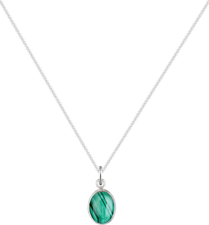 Immagine prodotto Elli Collana Basic Malachite Gemstone Argento 925 Placcato oro (Argento 925, Malachite, 45 cm)