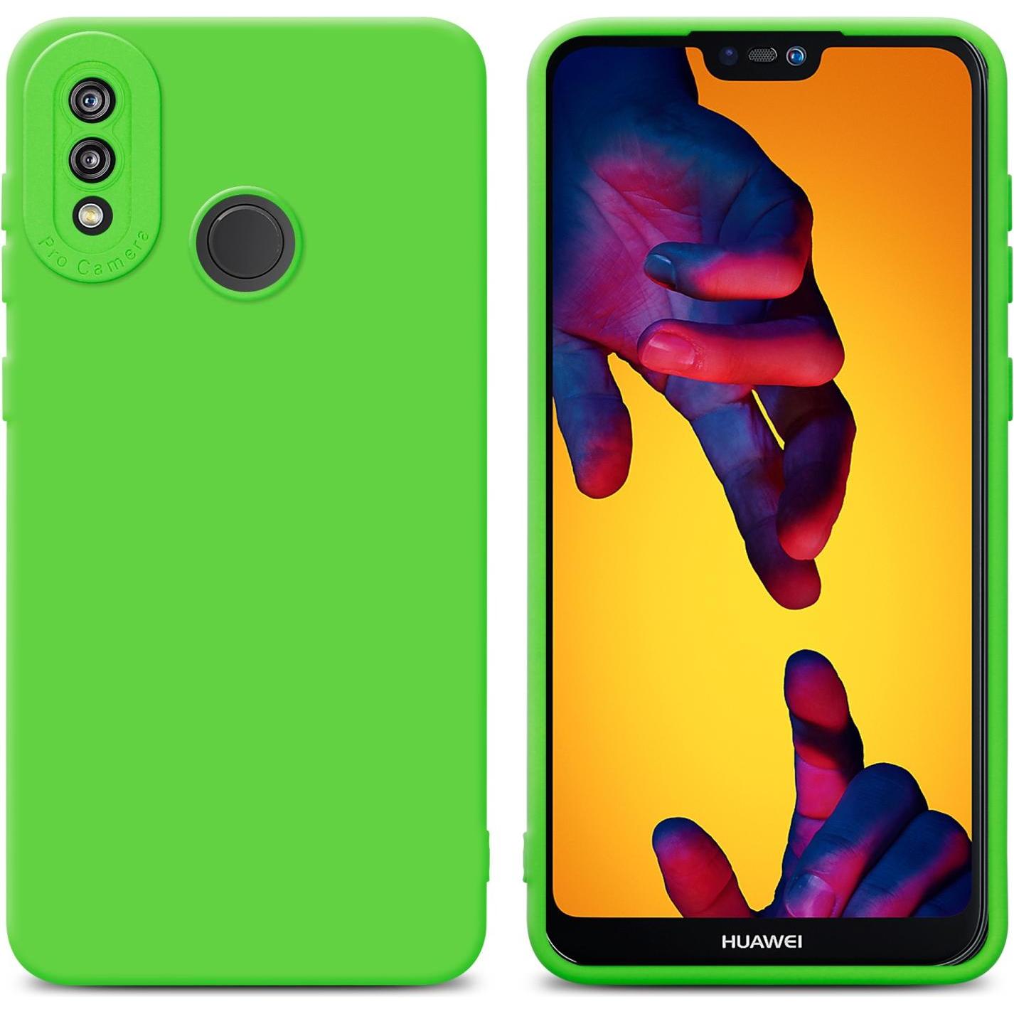 Cadorabo Hülle für Huawei P20 LITE 2018 / NOVA 3E im TPU Fluid LM162 Style (Huawei Nova 3E), Smartphone Hülle, Grün