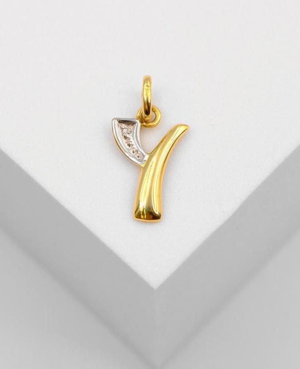 Image du produit Muau Lettre (750, Or blanc, Or jaune 18 carats)